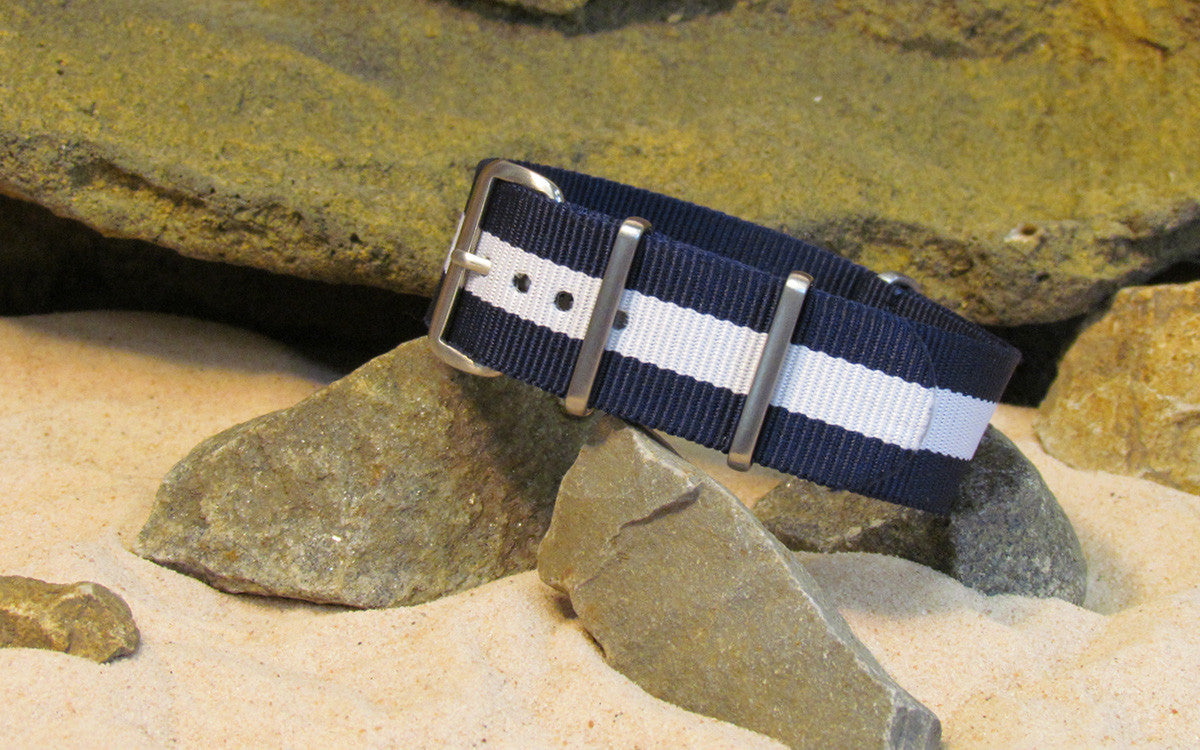 Gentleman Ballistic Nylon Watch Strap w/ Brushed Hardware