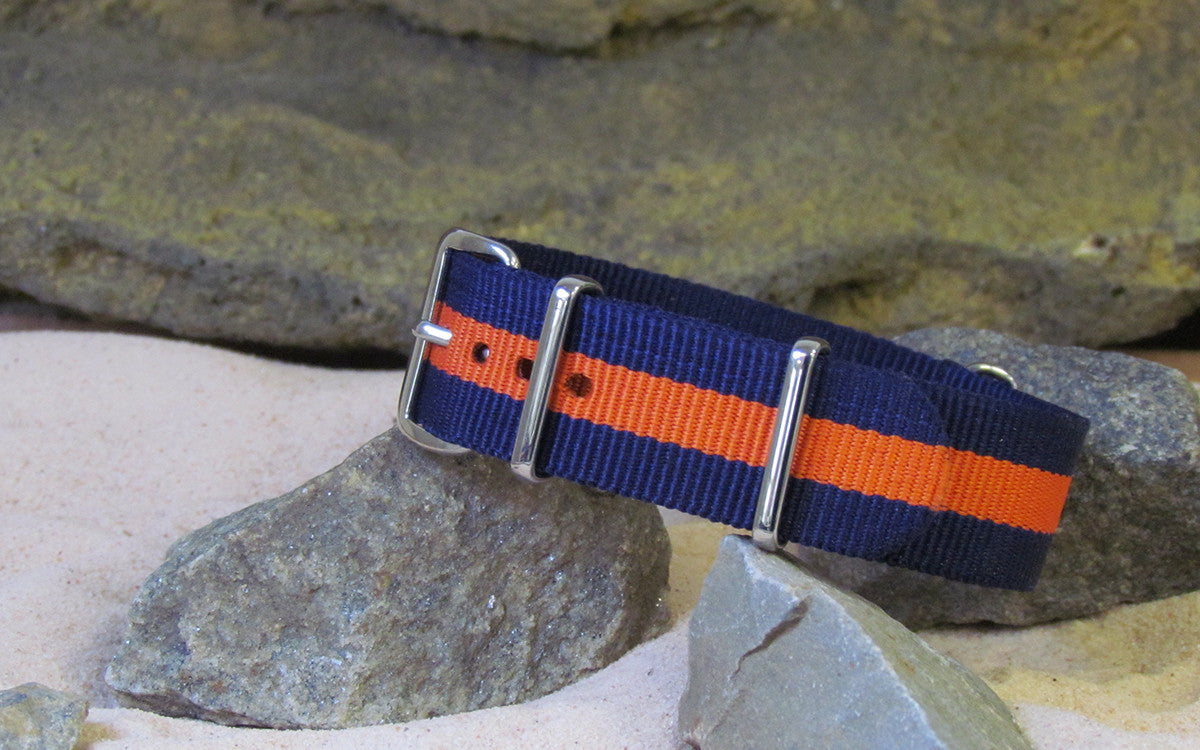 Gentleman II | Navy & Orange | One-Piece | Nylon | Polished Hardware