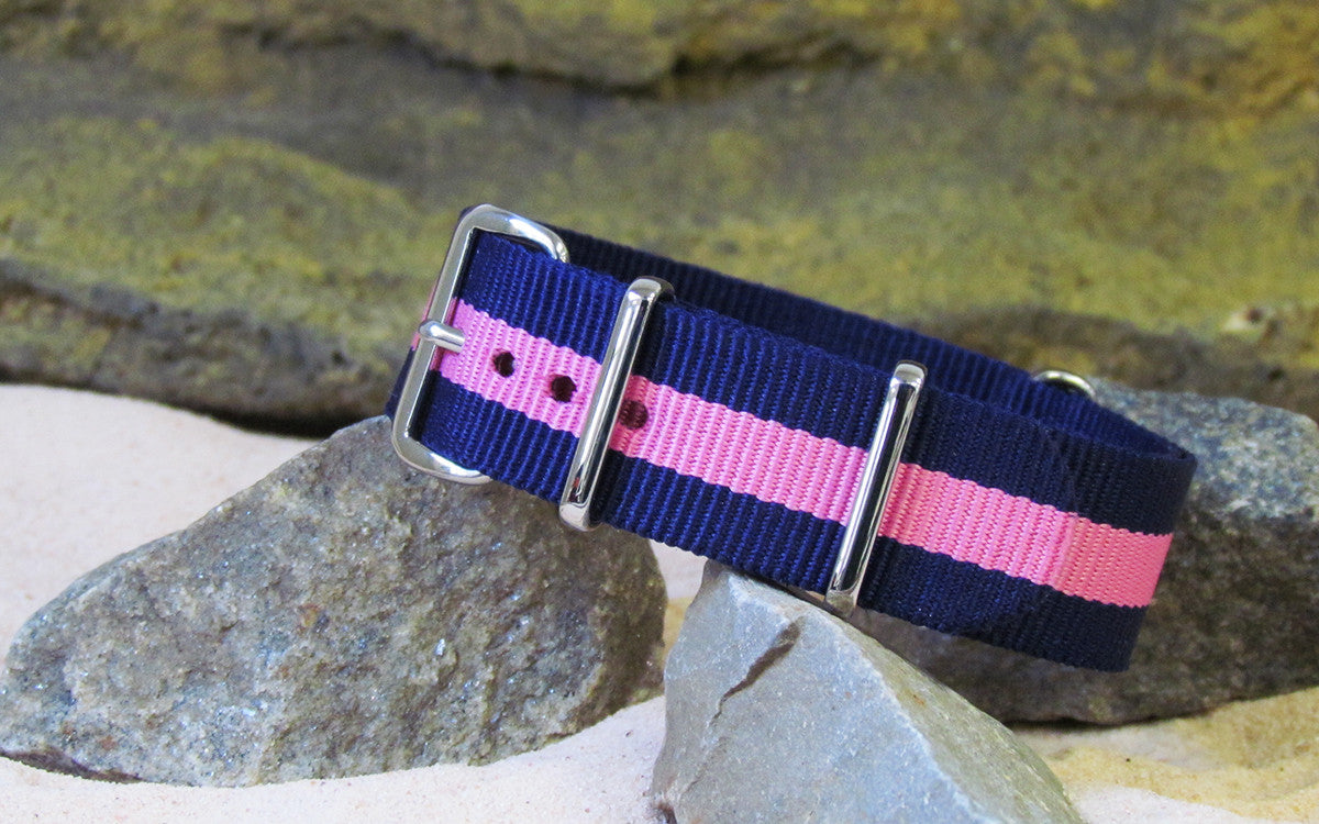 Gentleman III | Navy & Pink | One-Piece | Nylon | Polished Hardware