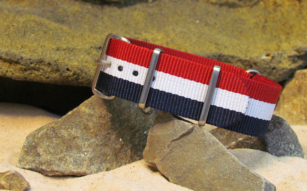 Patriot | Red & White & Blue | One-Piece | Nylon | Brushed Hardware