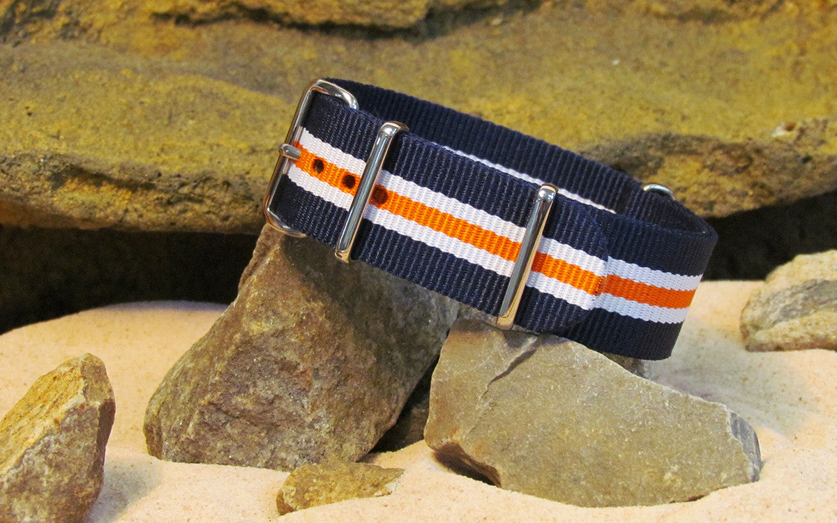 Triton | Navy & Orange & White | One-Piece | Nylon | Polished Hardware