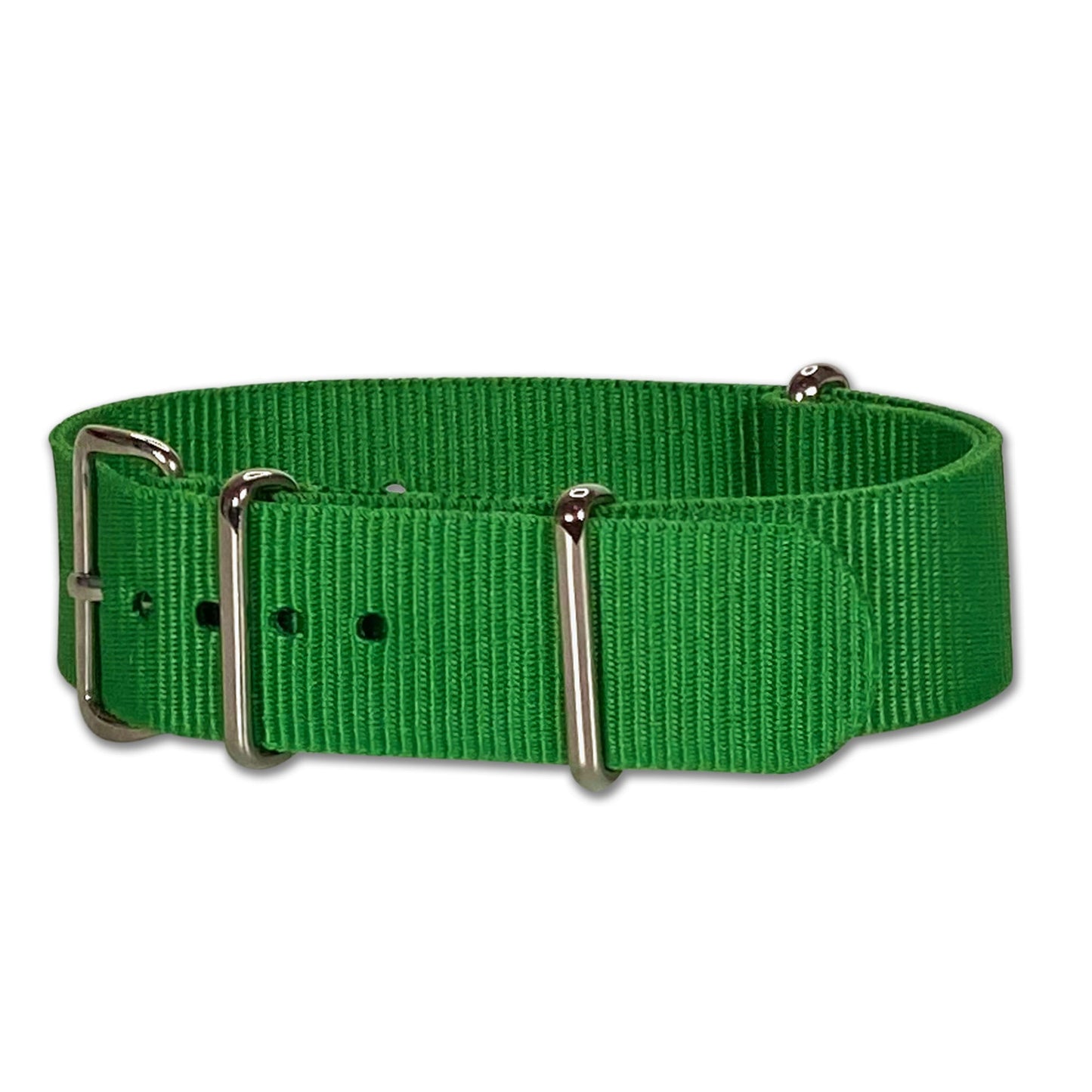 Key Lime Ballistic Nylon Watch Strap w/ Polished Hardware