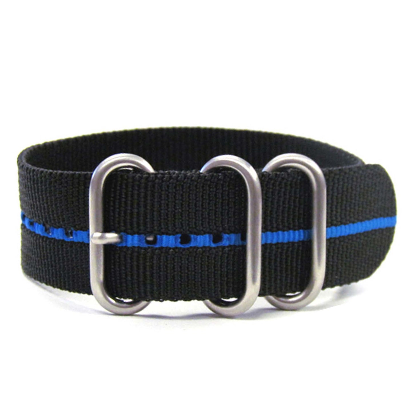 Black-Striped Z3™ | One-Piece | Nylon | Blue Stripe | Brushed Hardware