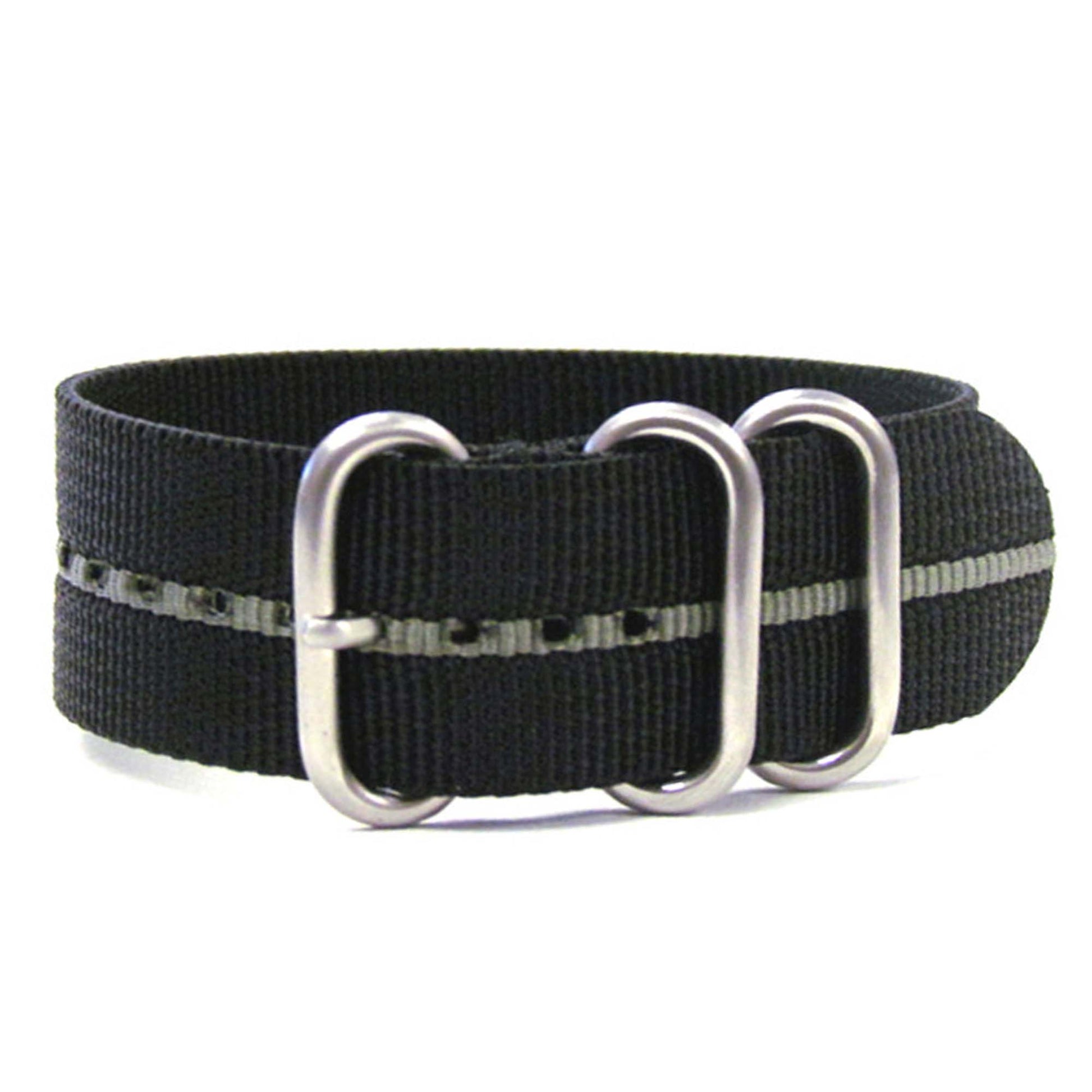 Black-Striped Z3™ | One-Piece | Nylon | Grey Stripe | Brushed Hardware