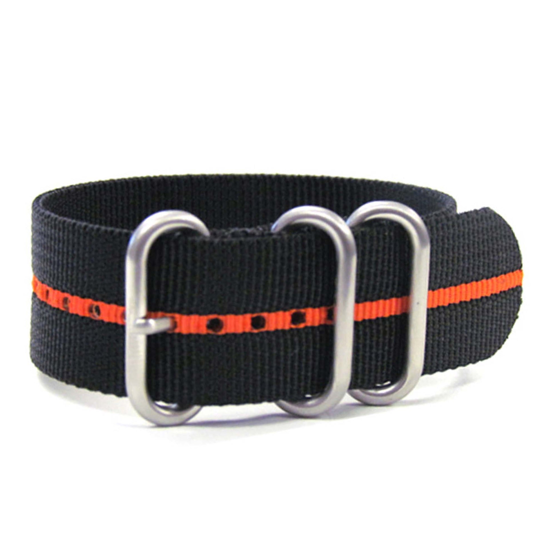 Black-Striped Z3™ | One-Piece | Nylon | Orange Stripe | Brushed Hardware