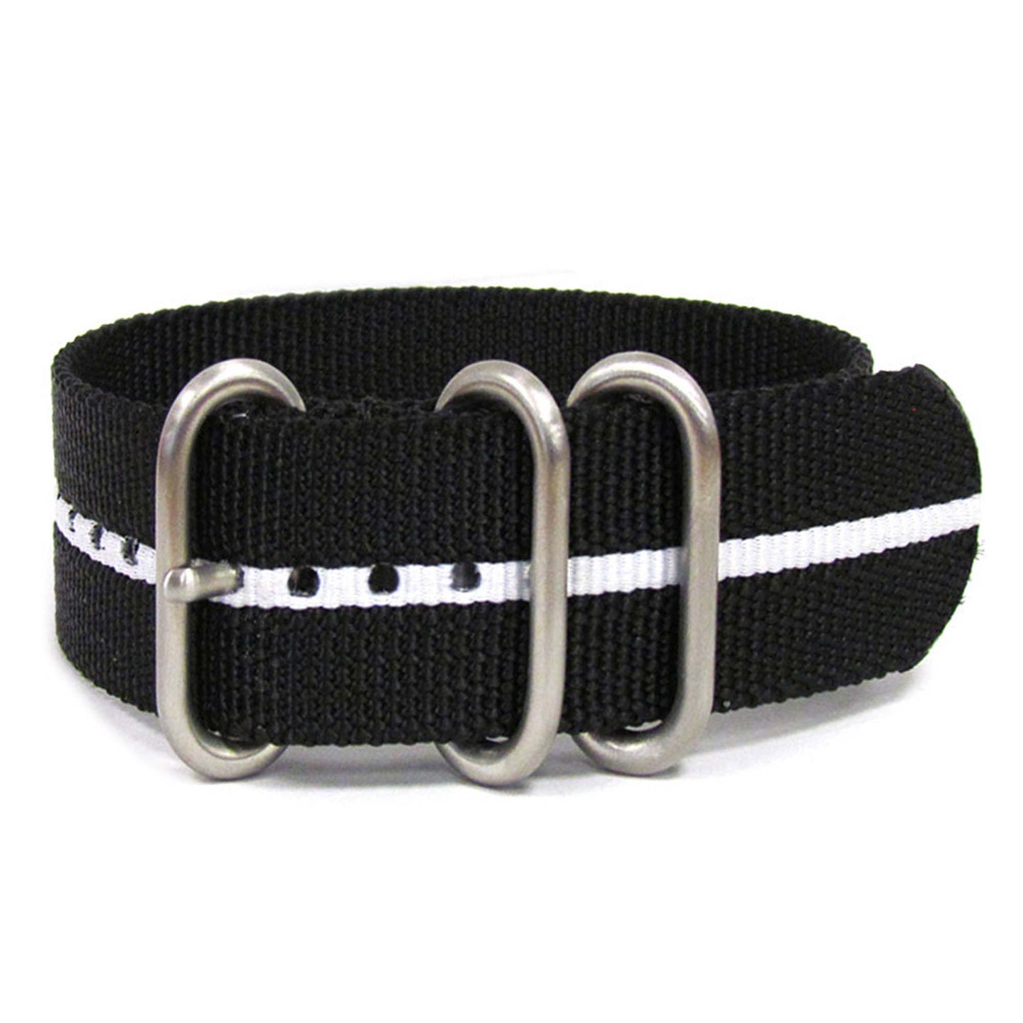 Black-Striped Z3™ | One-Piece | Nylon | White Stripe | Brushed Hardware