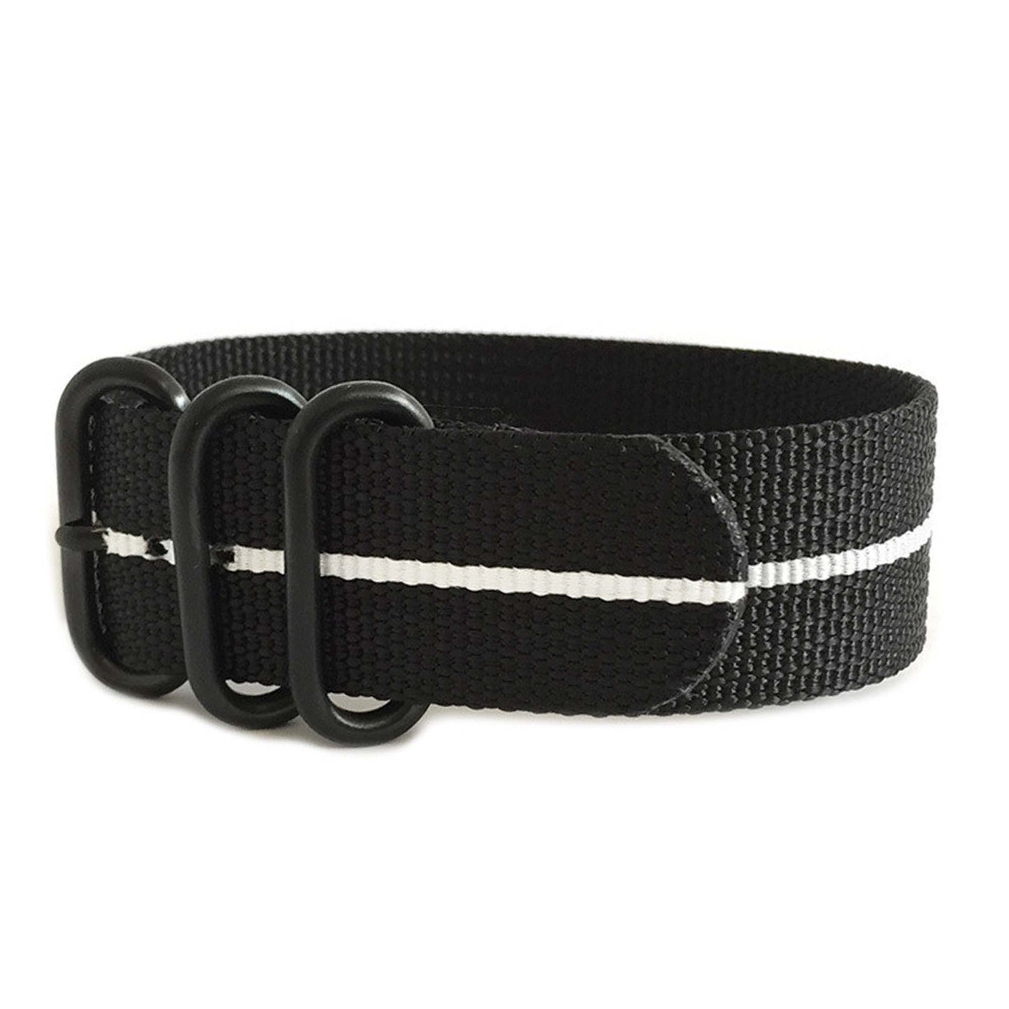Black-Striped Z3™ | One-Piece | Nylon | White Stripe | PVD Hardware
