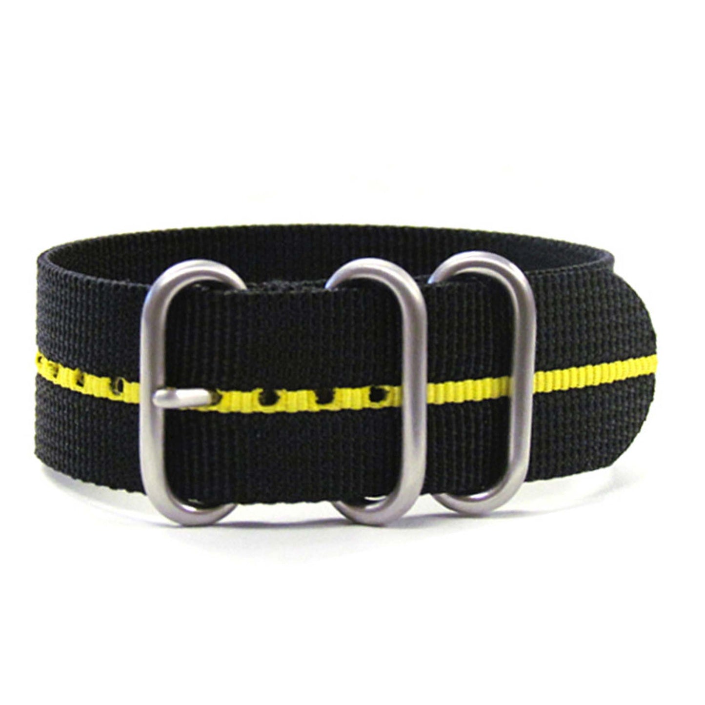 Black-Striped Z3™ | One-Piece | Nylon | Yellow Stripe | Brushed Hardware