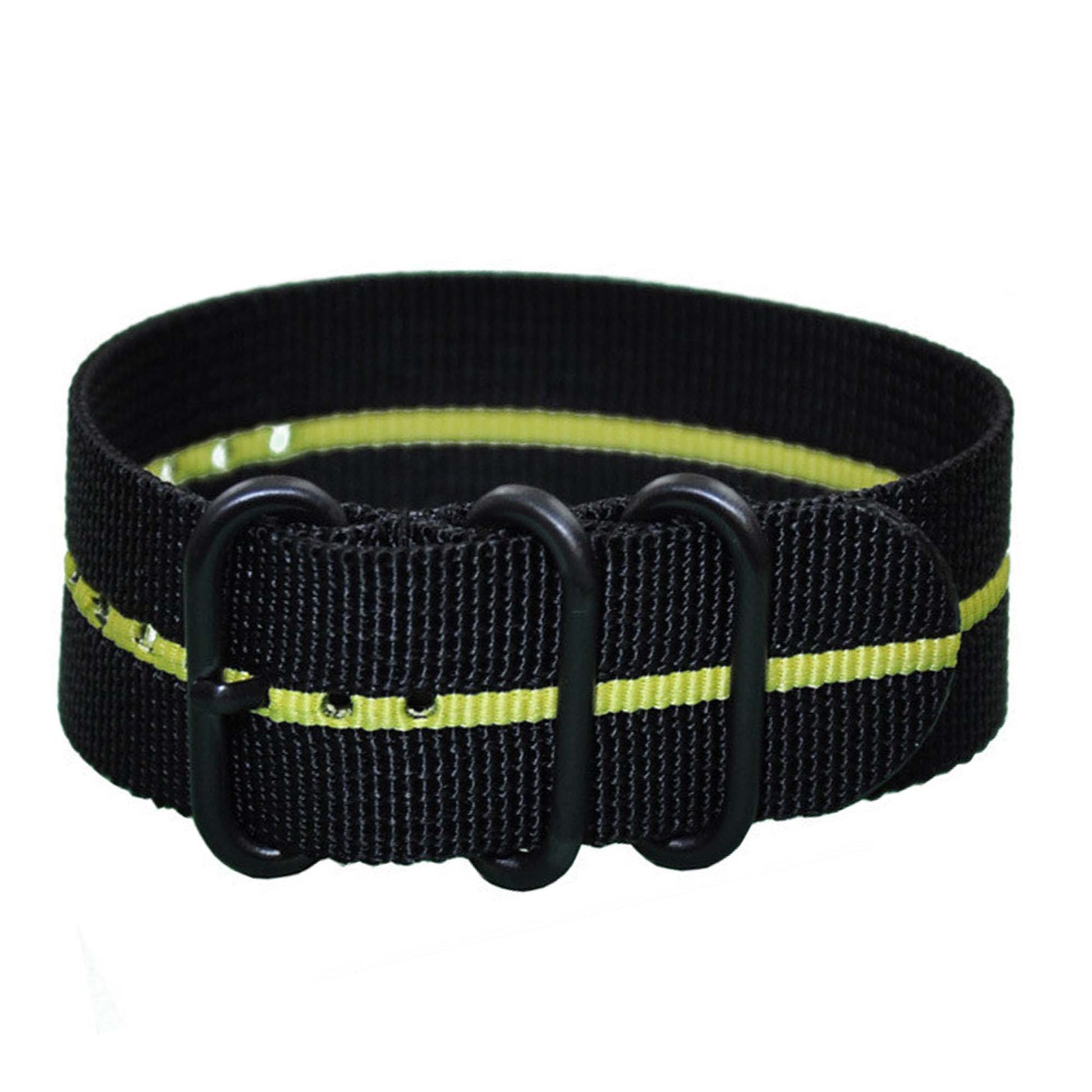 Black-Striped Z3™ | One-Piece | Nylon | Yellow Stripe | PVD Hardware