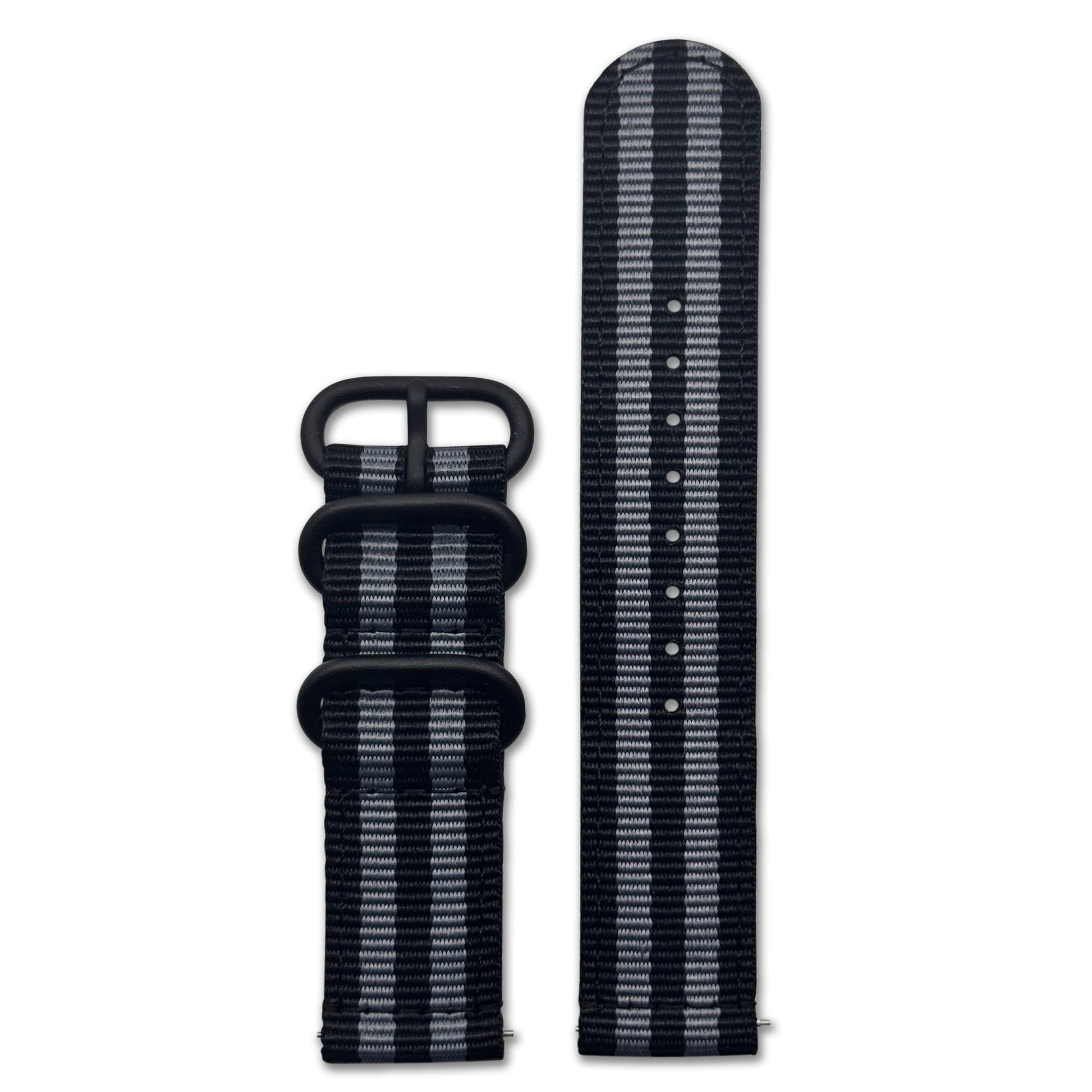 Quick Release Watch Band | 3-Ring | Nylon | Two-Piece | Classic Bond | PVD Hardware