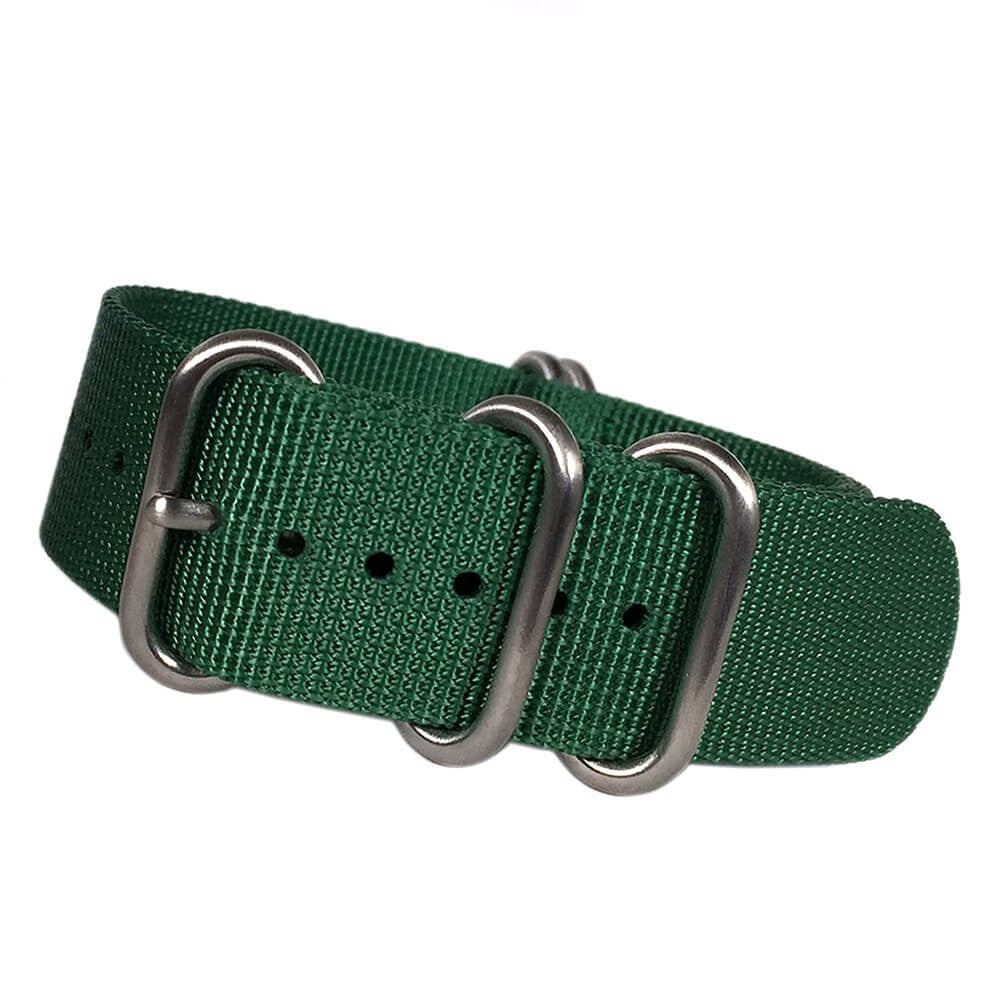 Grass Green Z5™ Ballistic Nylon Watch Strap w/ Brushed SS Hardware
