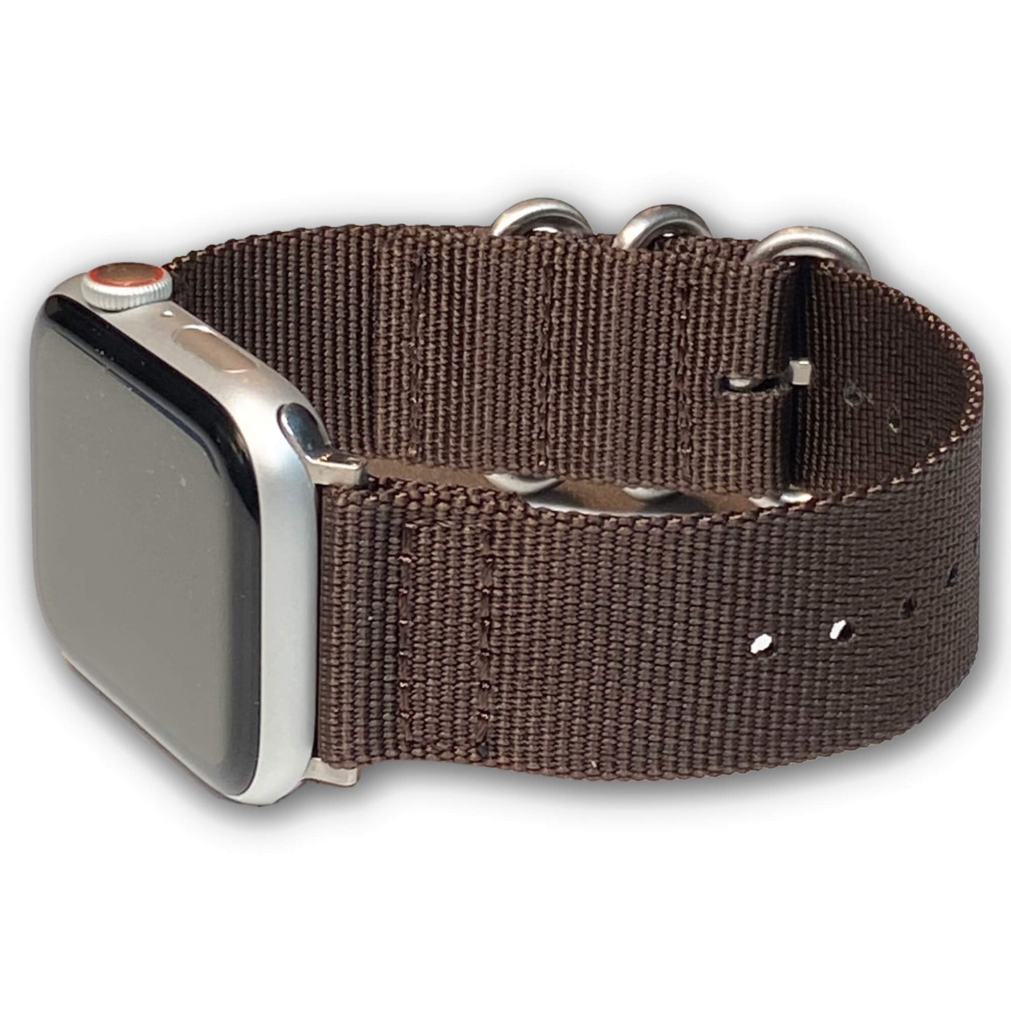 Chocolate Brown Two Piece Ballistic Nylon Watch Band | Compatible with Apple Watch