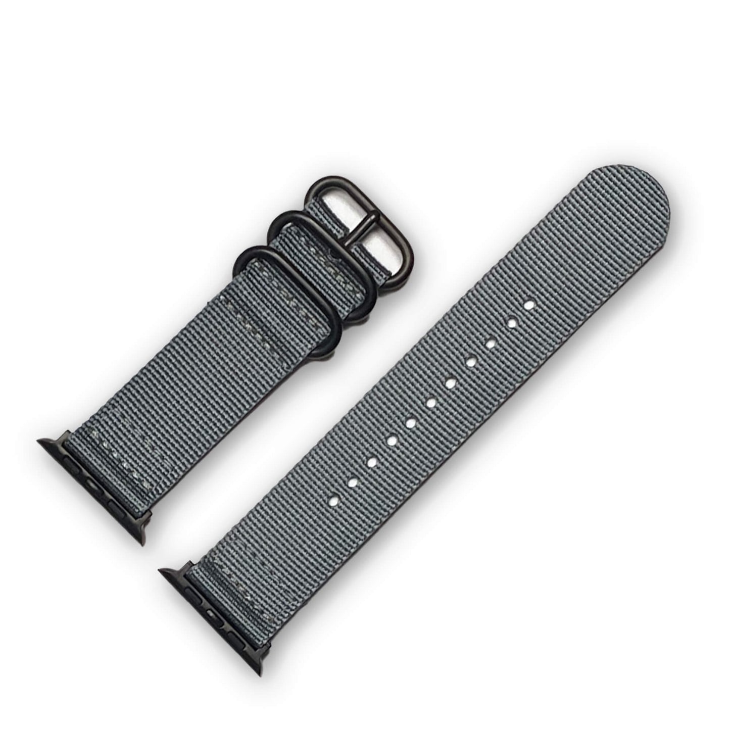 Gray Matter Two Piece Ballistic Nylon Watch Band | Compatible with Apple Watch | PVD Hardware