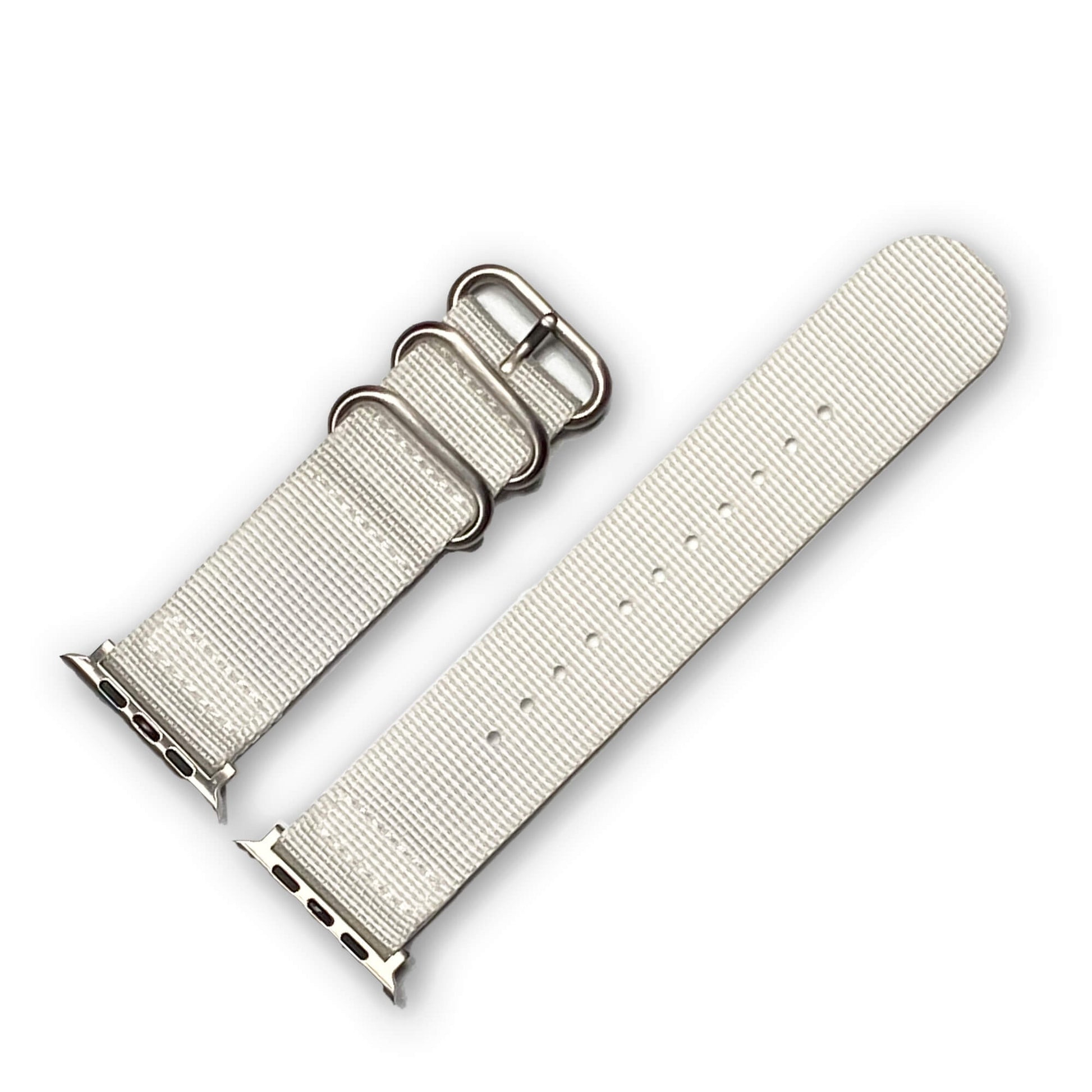 Paranormal Two Piece Ballistic Nylon Watch Band | Apple Watch  | Silver Hardware