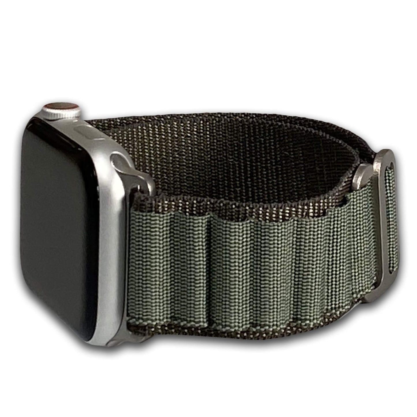 Olive Green Alpine Loop Nylon Watch Band Compatible with Apple Watch