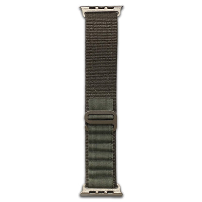 Olive-Black Alpine Loop Nylon Watch Band Compatible with Apple Watch