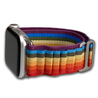 Rainbow Alpine Loop Nylon Watch Band Compatible with Apple Watch
