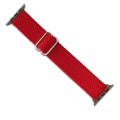 Red Braided Weave Nylon Watch Band Compatible with Apple Watch