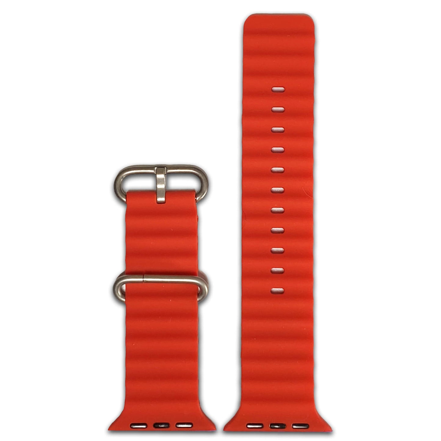 Red Ocean Style Silicone Apple Watch Band
