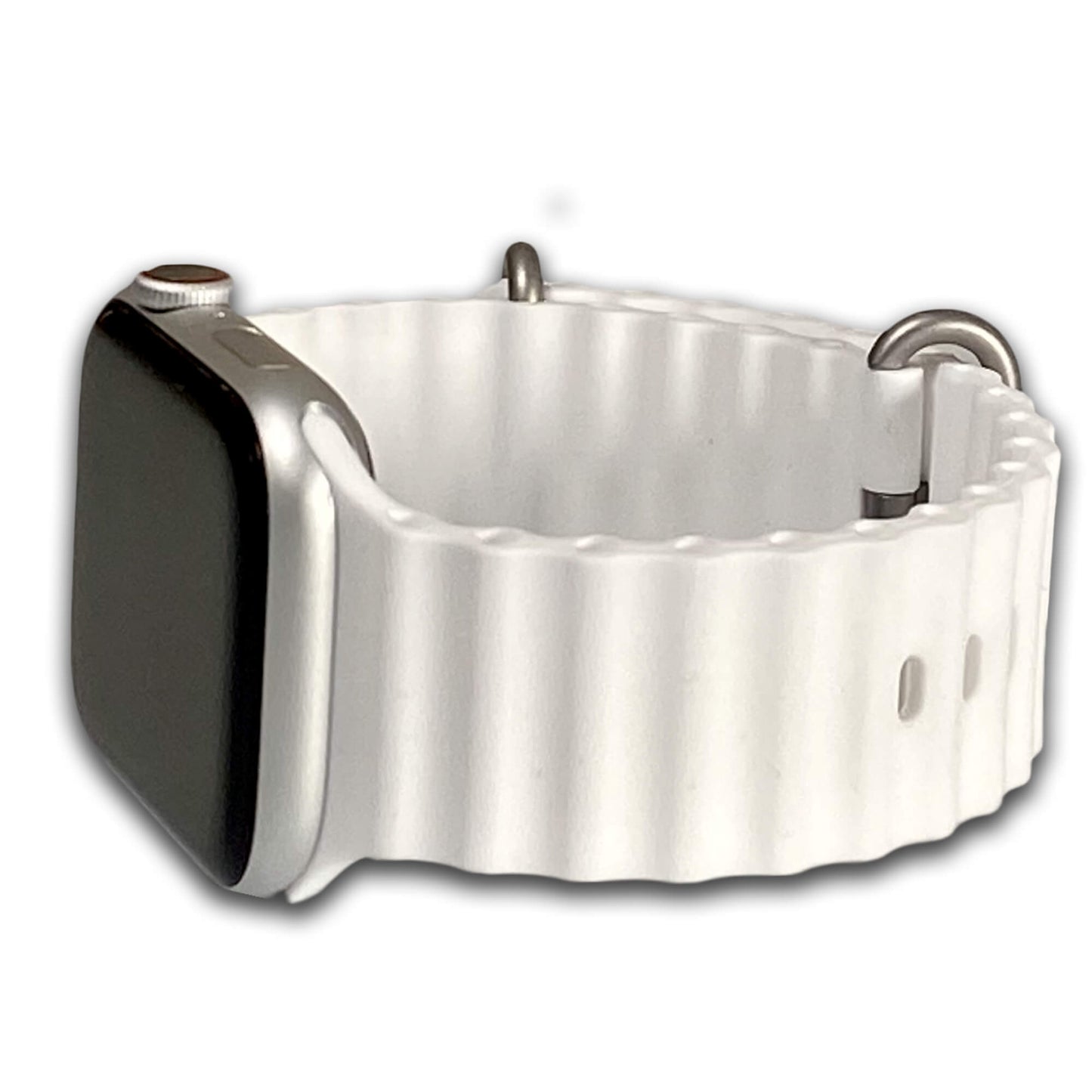 White Ocean Style Silicone Apple Watch Band
