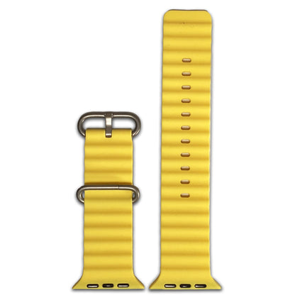 Yellow Ocean Style Silicone Apple Watch Band