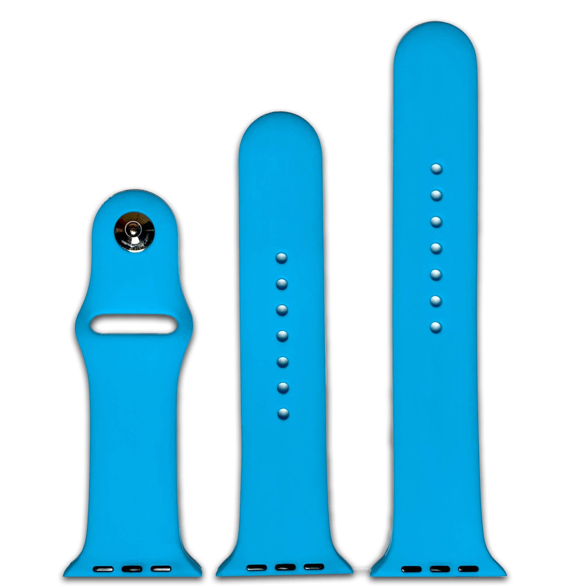 Blue Two Piece Silicone Apple Watch Band