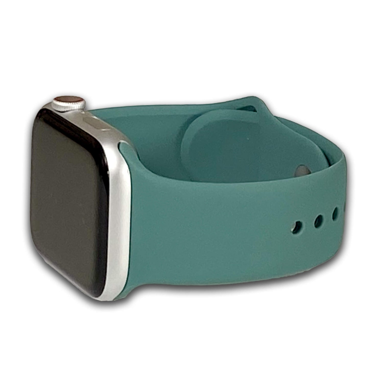 Pine Green Two Piece Silicone Apple Watch Band