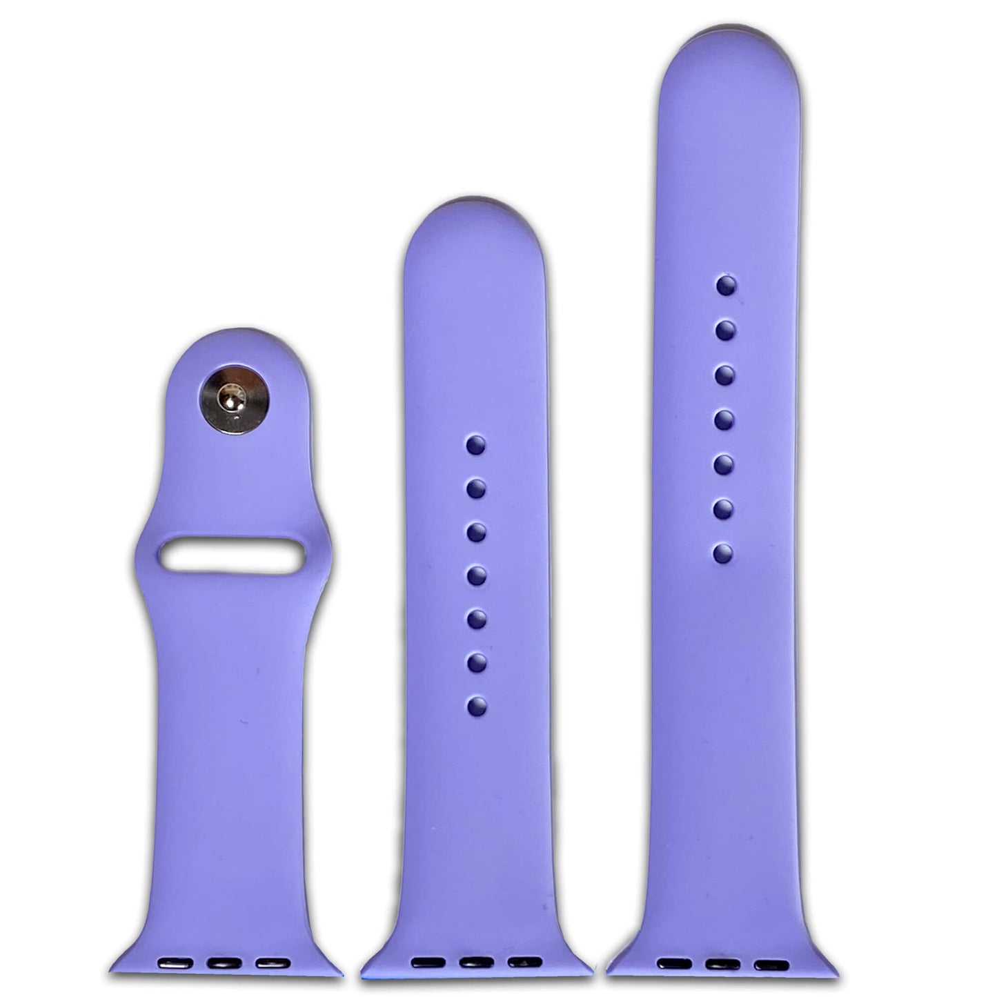 Lilac Two Piece Silicone Apple Watch Band