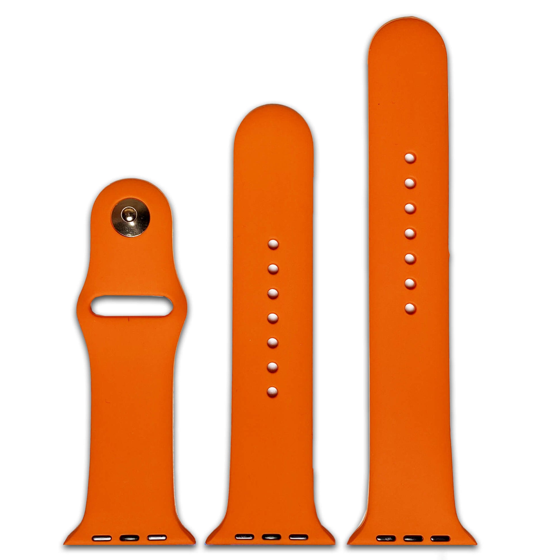 Orange Two Piece Silicone Apple Watch Band