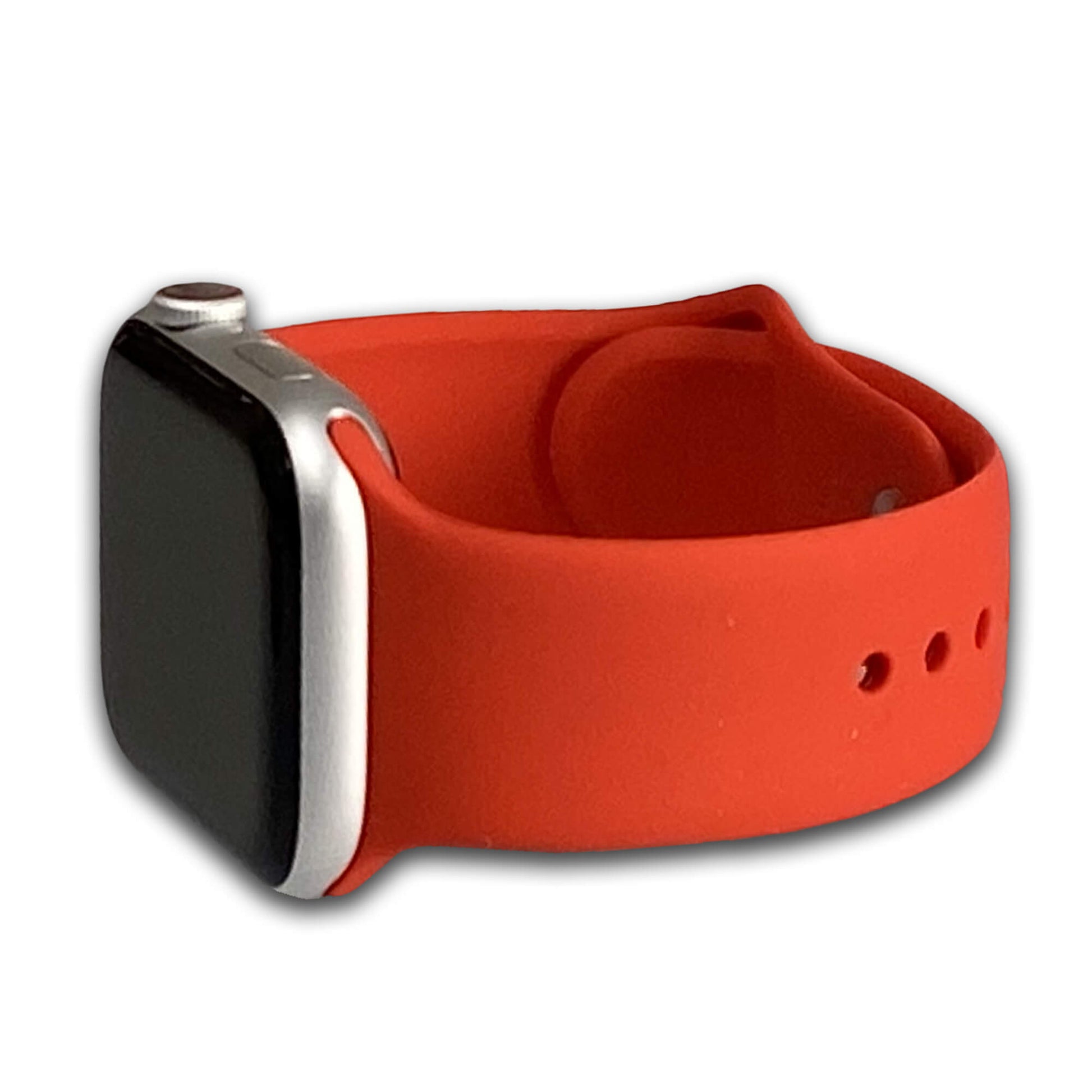 Red Two Piece Silicone Apple Watch Band