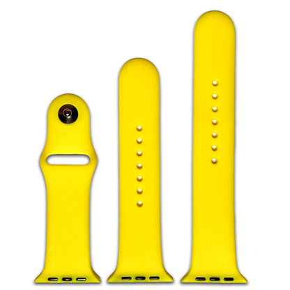 Yellow Two Piece Silicone Apple Watch Band