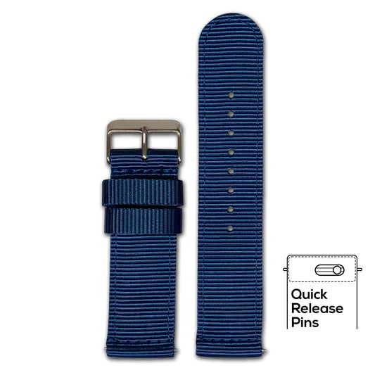 Navy Quick Release Two Piece Nylon Watch Band