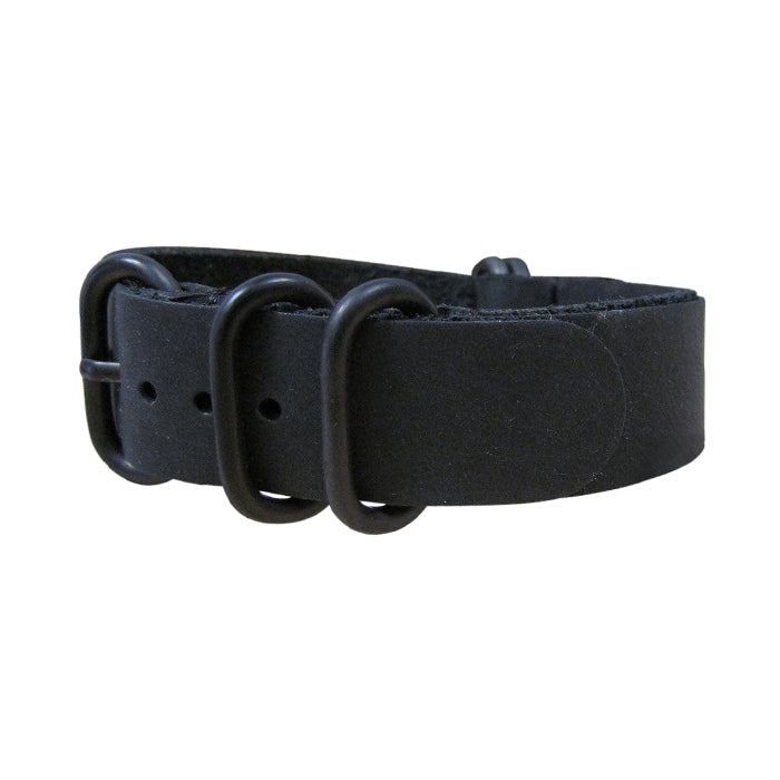 Black-Ops Leather Ballistic Watch Strap w/ PVD Hardware