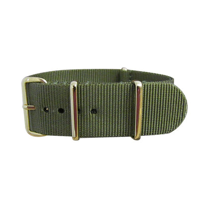 Brigade Ballistic Nylon Watch Strap w/ Gold Hardware