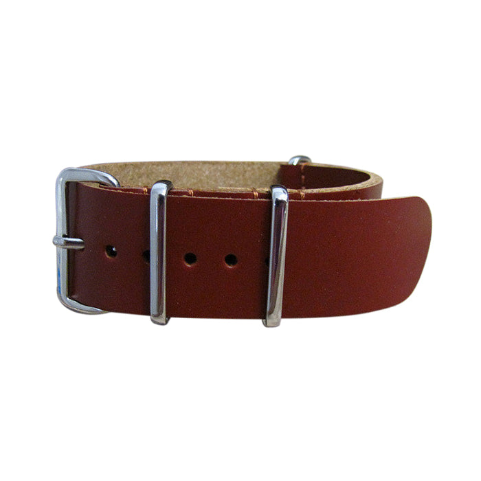 Capone Leather Watch Strap w/ Polished Hardware