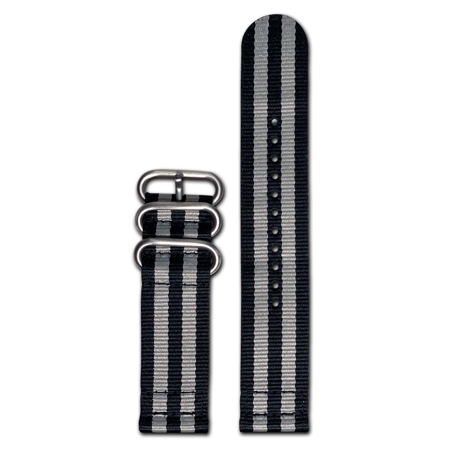 Classic Bond Z3™ Two-Piece Ballistic Nylon Watch Strap w/ Brushed Hardware