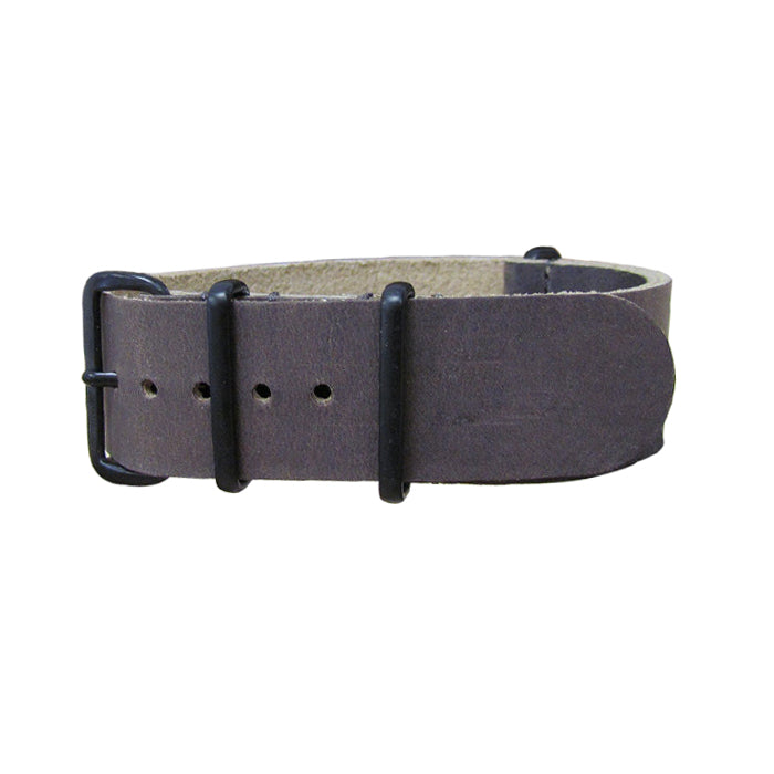 Cowhide Leather Ballistic Watch Strap w/ PVD Hardware