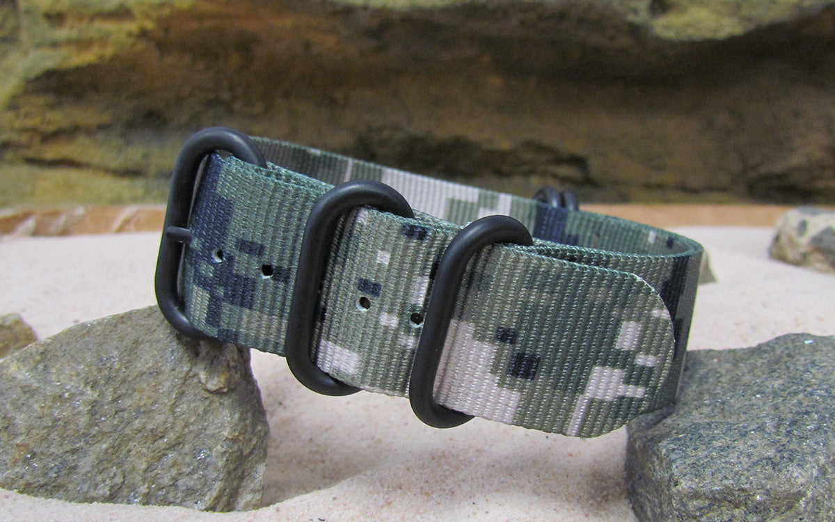 Digital Stealth XL Z5™ Camouflage Nylon PVD Nato Strap Co