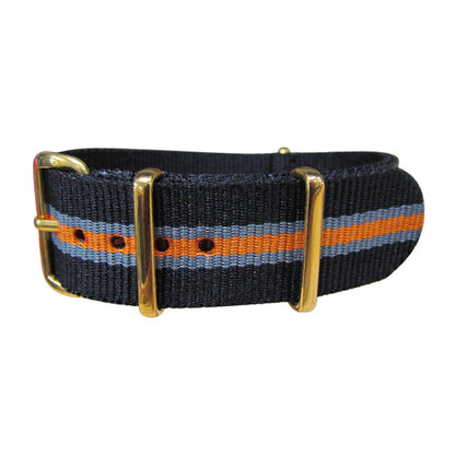 Gamma Ballistic Nylon Watch Strap w/ Gold Hardware