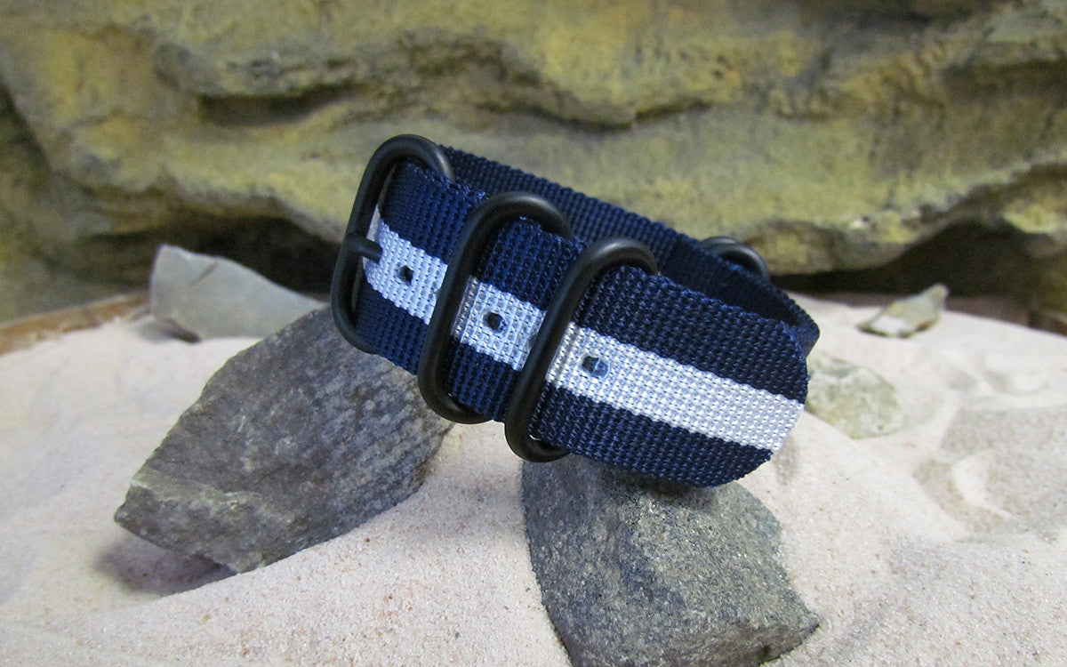 Gentleman Z5™ | Navy & White | One-Piece | Nylon | PVD Hardware