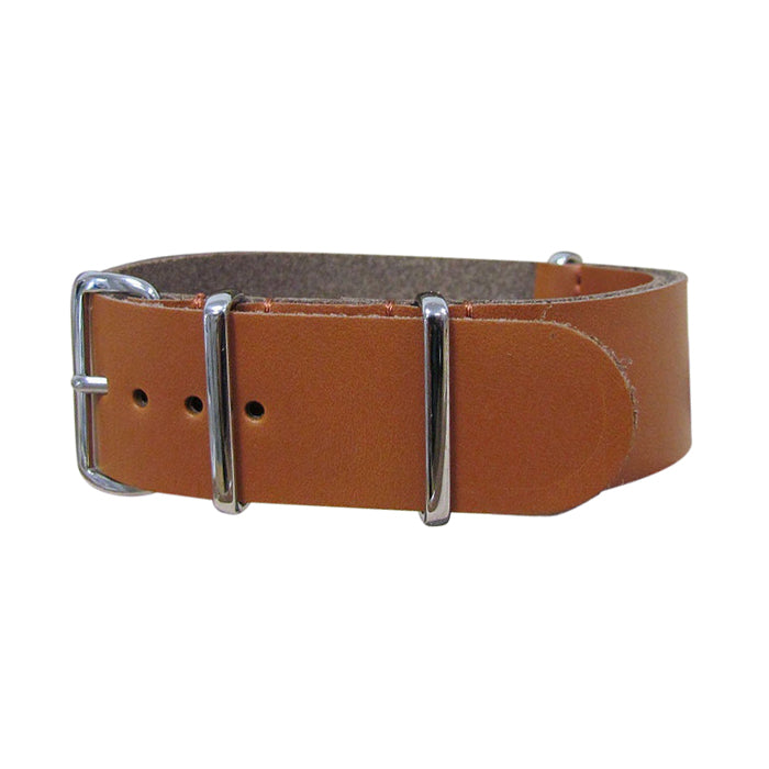 Holster Leather Watch Strap w/ Polished Hardware
