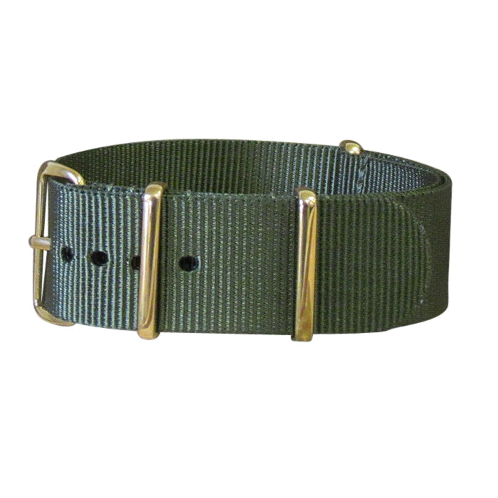 Infantry Ballistic Nylon Watch Strap w/ Gold Hardware