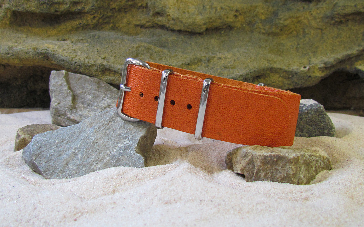 Inmate Leather Watch Strap w/ Polished Hardware