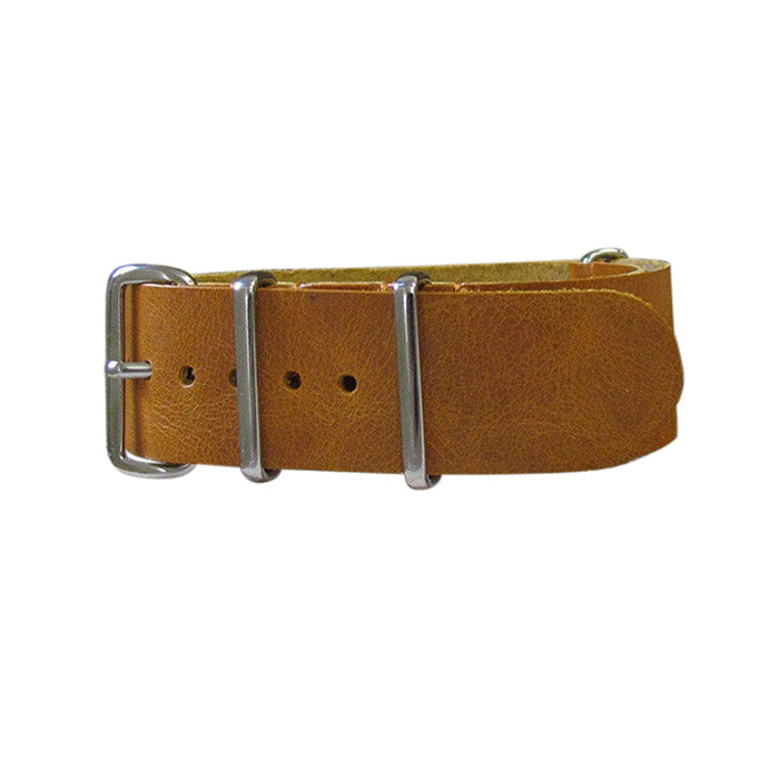Lasso Leather Watch Strap w/ Polished Hardware 18mm