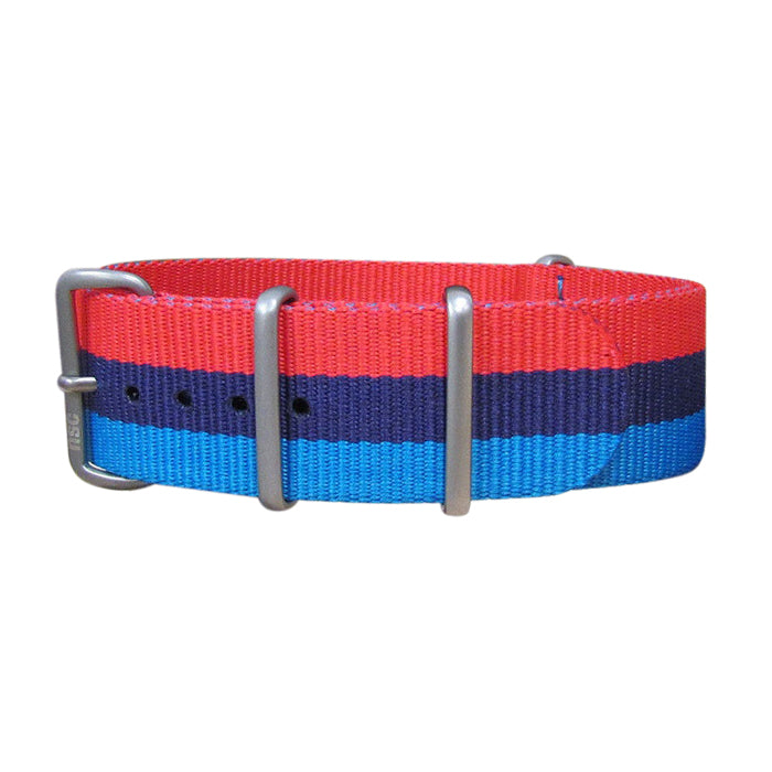 Multi Tech Strap M-Technik XL | Red & Purple & Blue | Nylon | Matte | Nato Strap Co ...