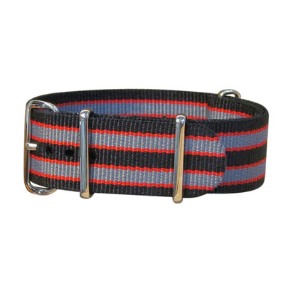 MI6 Bond II | Black & Grey & Red | One-Piece | Nylon | Polished Hardware