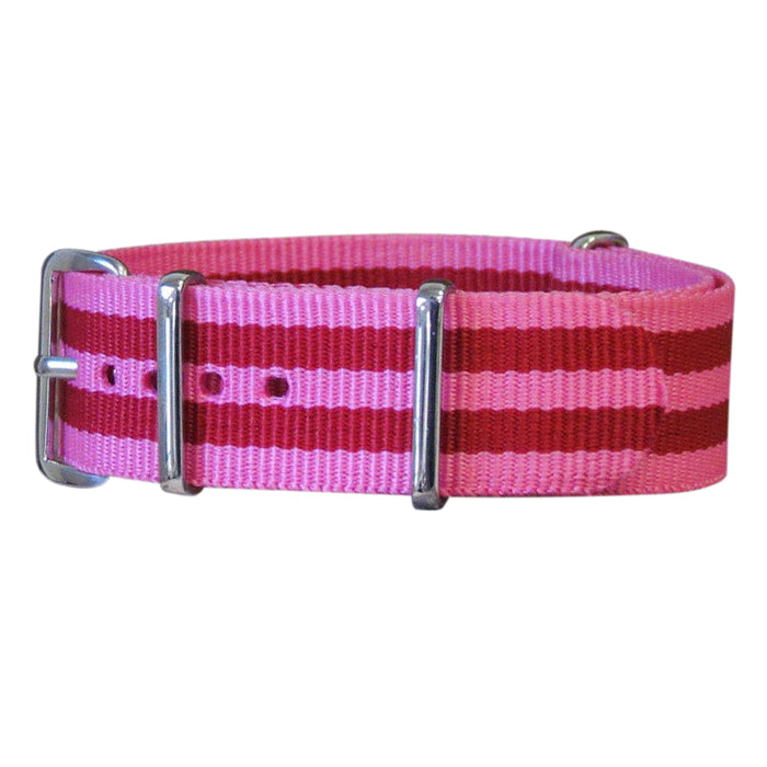 Pinkie Ballistic Nylon Watch Strap w/ Polished Hardware