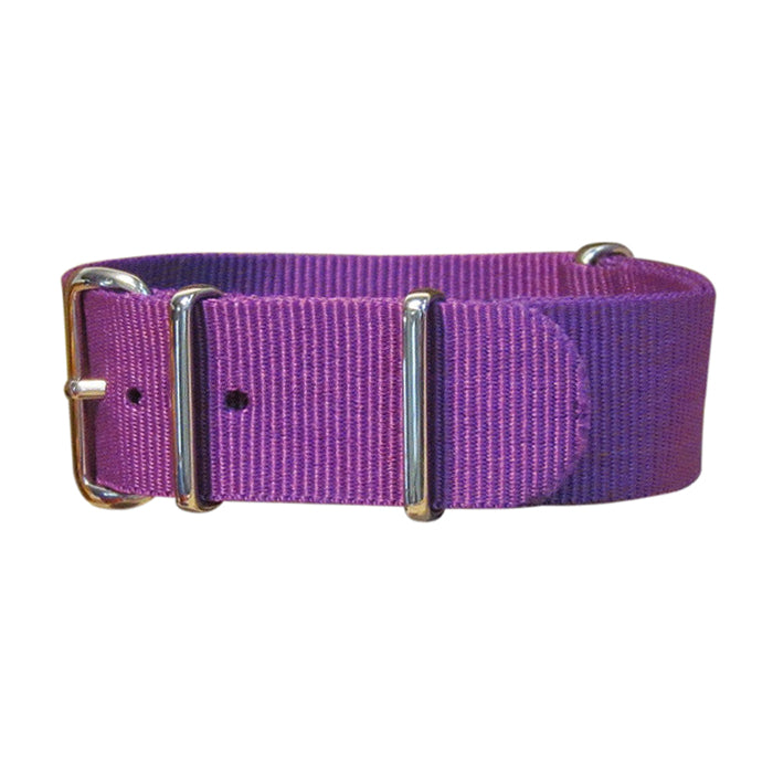 Purple Heart Ballistic Nylon Watch Strap w/ Polished Hardware