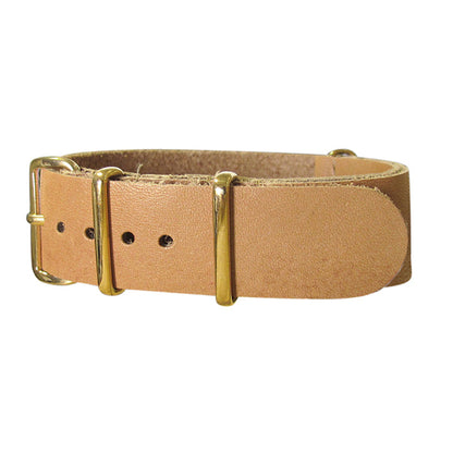 Sandstorm Leather Watch Strap w/ Gold Hardware