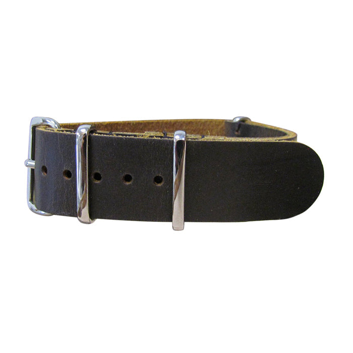 Stagecoach II Leather Watch Strap w/ Polished Hardware
